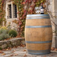 Botte di vino in rovere, barile, da usare come tavolo, decorazione - Botte naturale