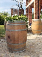 Botte di vino in rovere, barile, da usare come tavolo, decorazione - Botte naturale