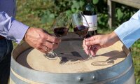 Botte di vino in rovere, barile, da usare come tavolo,...