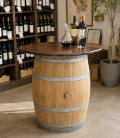 Piano tavolo in legno per tavolo da bar botte di vino - color noce