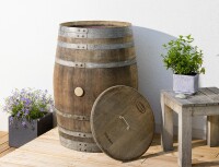 Botte di vino in rovere, barile, da usare come cisterna per lacqua - legno naturale