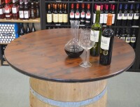 Piano tavolo in legno per tavolo da bar botte di vino - color noce