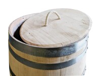 Botte di castagno legno nuovo, da usare come cisterna per lacqua piavona - naturale