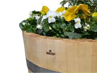 Nuova botte di legno in castagno per vaso da fiori - naturale