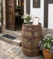 Botte da whisky in rovere, barile, da usare come tavolo, decorazione - 190 litri