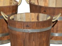 Nuova botte di legno in castagno per vaso da fiori - palissandro