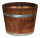 Kastanienholz dunkel - Pflanzkübel lasiert in Durchmesser 30 bis 60 cm