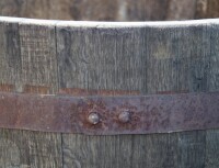 Botte da whisky in rovere tagliata a metà per utilizzo - ca. 70 cm diametro