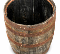 Botte di whisky da 190 litri, botte di rovere aperta utilizzata come cisterna per lacqua piovana