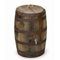 Botte di whisky da 190 litri, botte di rovere aperta utilizzata come cisterna per lacqua piovana