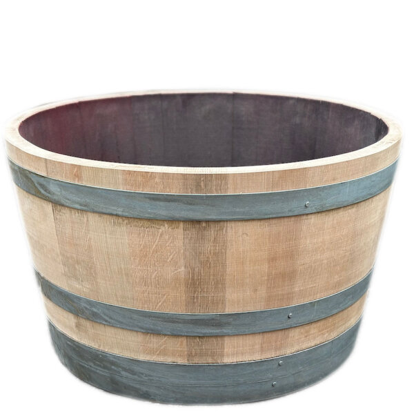 D70cm - GESCHLIFFENES Weinfass halbiert als Miniteich oder Pflanzkübel