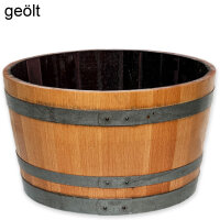 D70cm - GESCHLIFFENES Weinfass halbiert als Miniteich oder Pflanzkübel