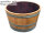 D 70cm - GESCHLIFFENES Weinfass halbiert als Miniteich oder Pflanzkübel - D70cm H40 100L Inhalt